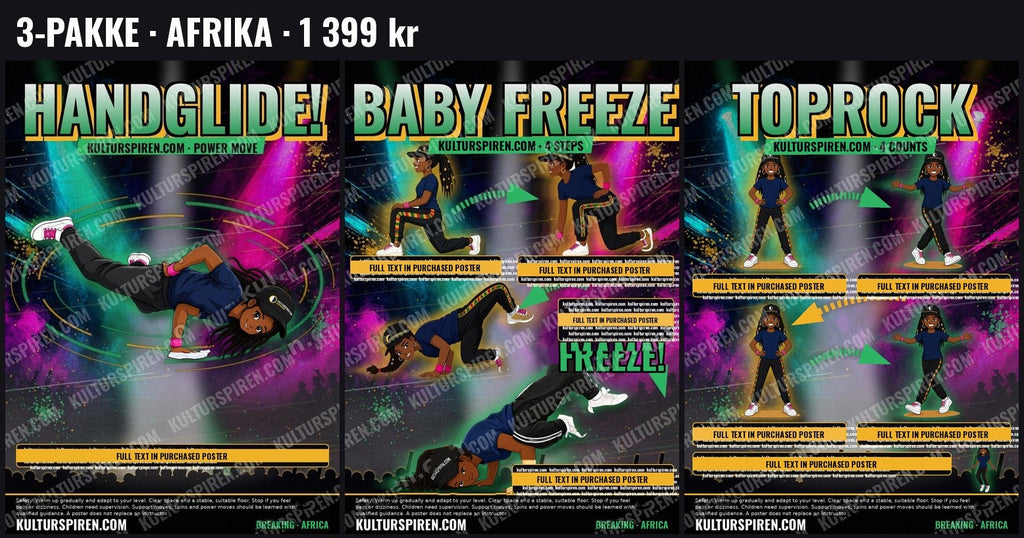 3-pakke Afrika: plakatene som sendes
