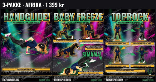 3-pakke Afrika: plakatene som sendes