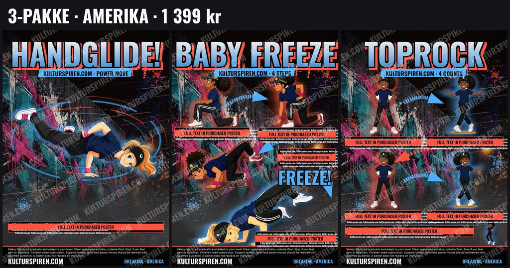 3-pakke Amerika: plakatene som sendes
