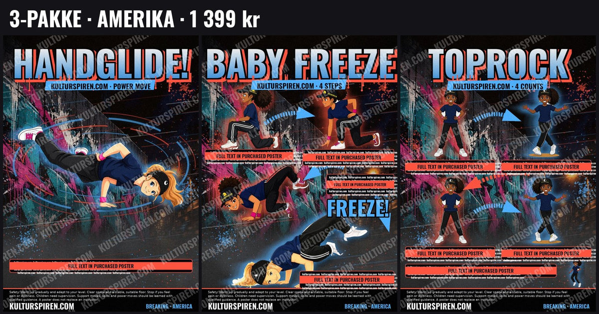 3-pakke Amerika: plakatene som sendes