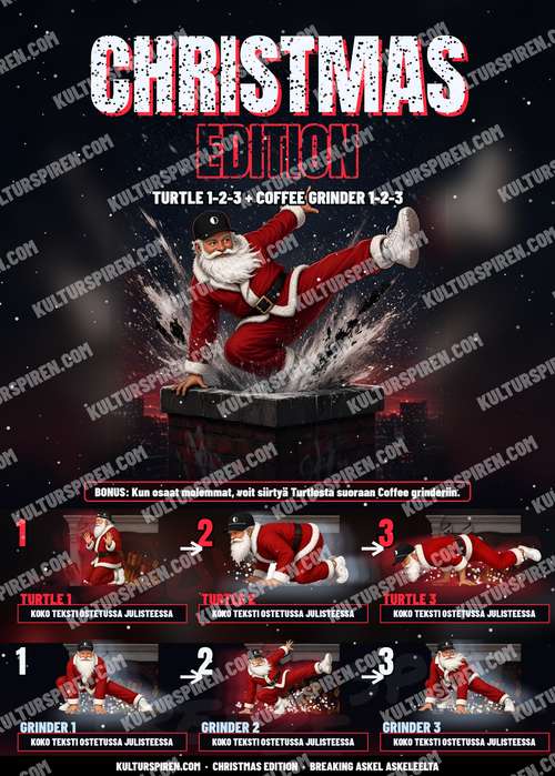 Poster di Natale – Christmas Edition 50×70 stampato – anteprima, testo in Suomi
