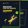 PRO-MINI – Breaking for de minste: forside med Kulturspiren-logoen, slagordet «SMÅ SPIRER, STORE MOVES!» og en gull silhuett i baby freeze, med diplomsiden bak
