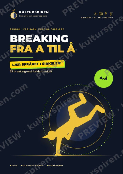 Forsiden av heftet Breaking fra A til Å – forhåndsvisning