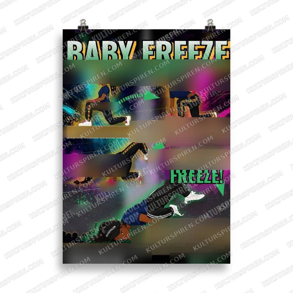 Baby freeze plakat Afrika – 4 steg (forhåndsvisning) – plakat på vegg