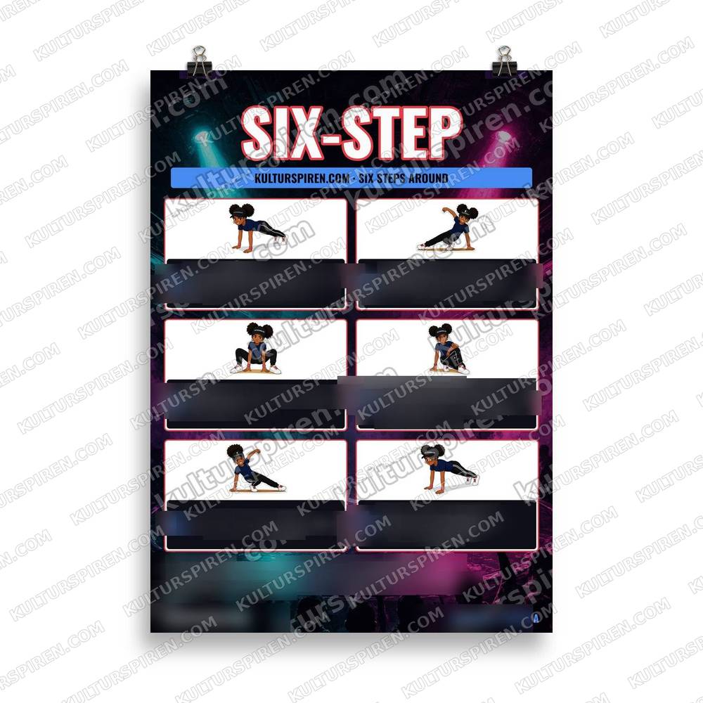 Plakat Amerika – Six-step 50x70 – plakat på vegg