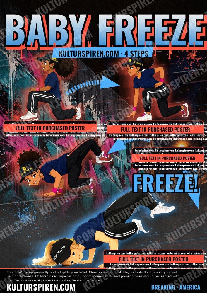 Baby freeze plakat Amerika – 4 steg (forhåndsvisning)