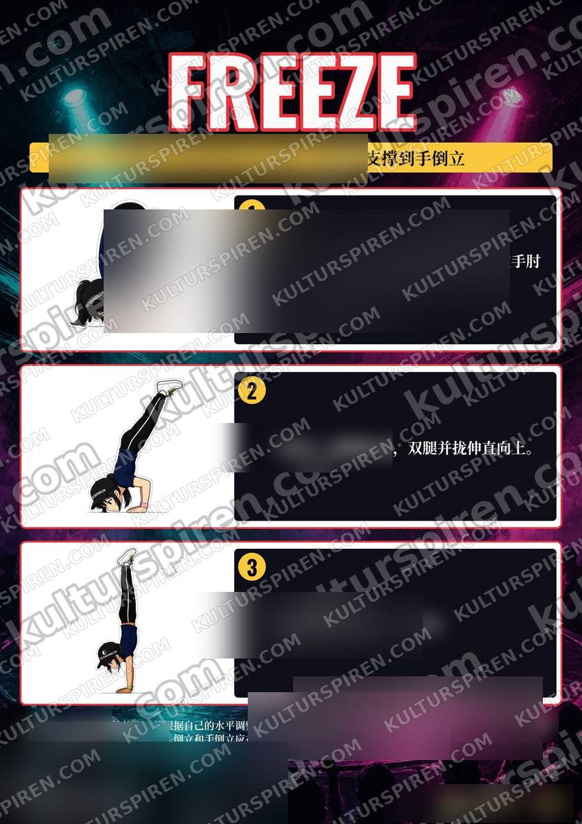 Affisch Asien – Freeze 50×70