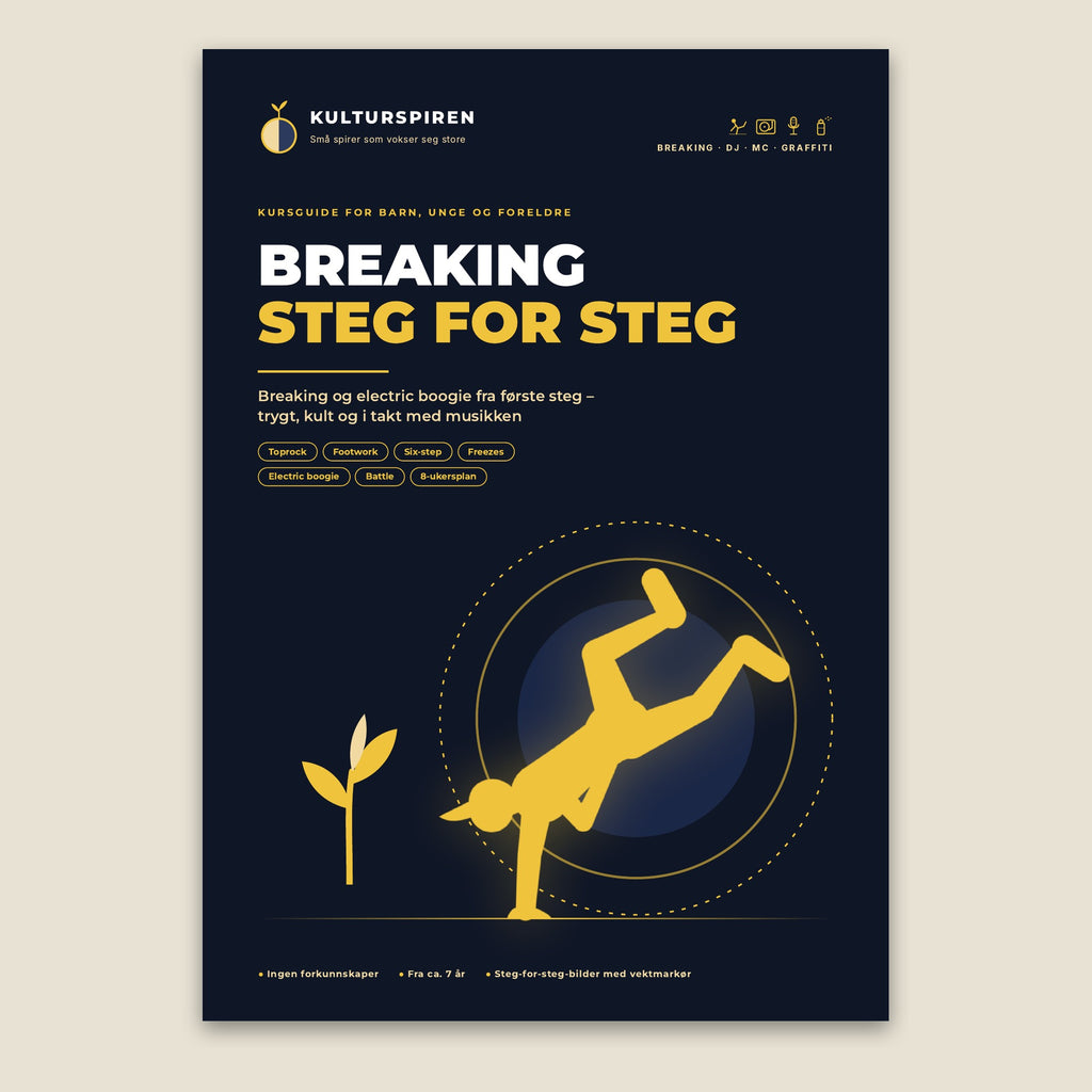 Forsiden av PDF-guiden Breaking steg for steg fra Kulturspiren