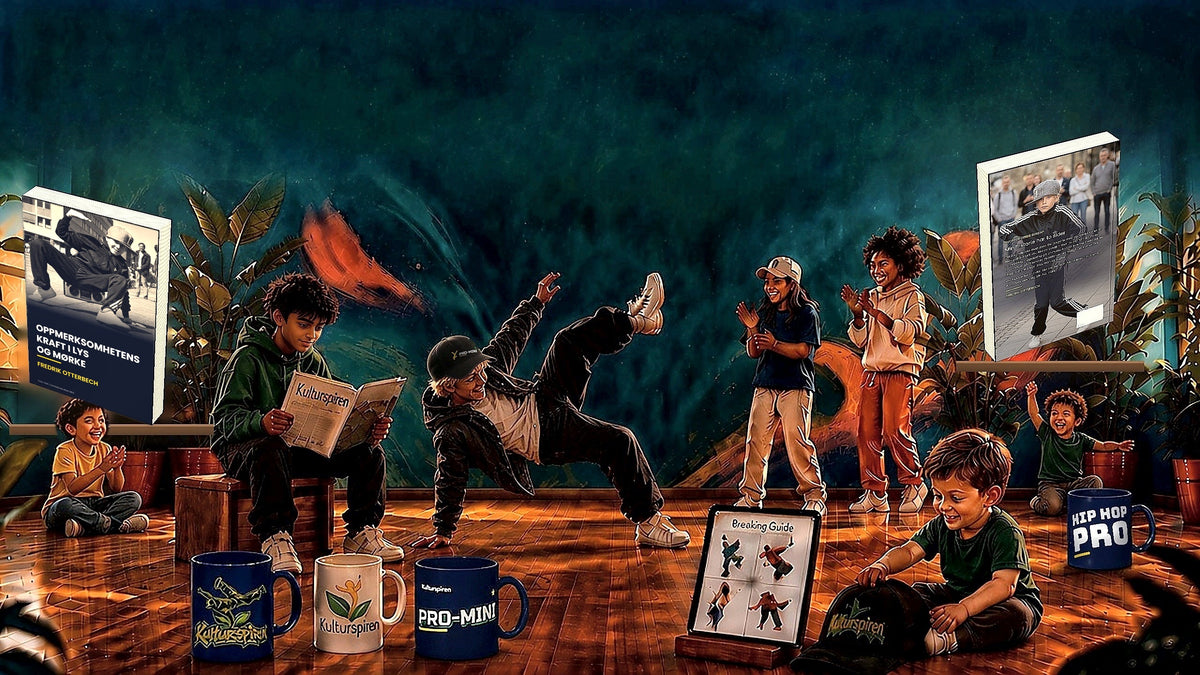Kulturspiren – barn som danser breaking, med boka «Oppmerksomhetens kraft i lys og mørke»