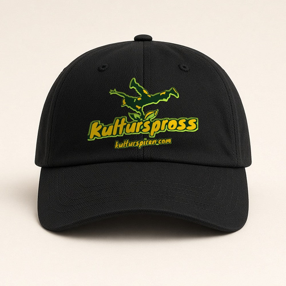 Svart Kulturspiren-kaps (graffiti-logo) brodert – tysk, kulturspiren.com