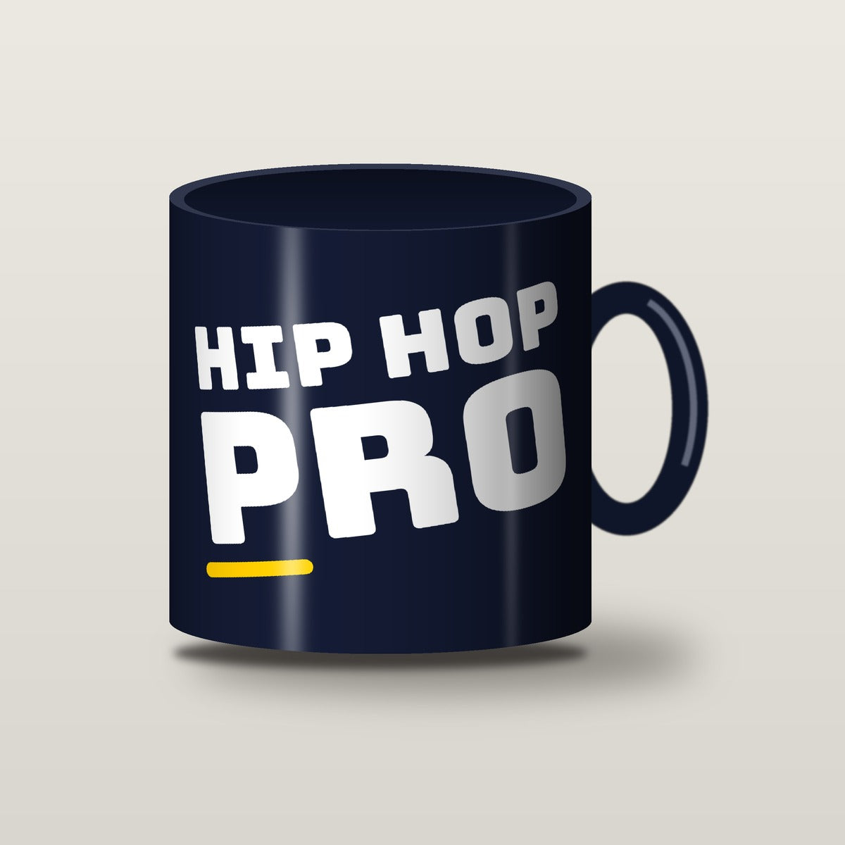 Mørk HIP HOP PRO-kopp, forside med HIP HOP PRO-logo