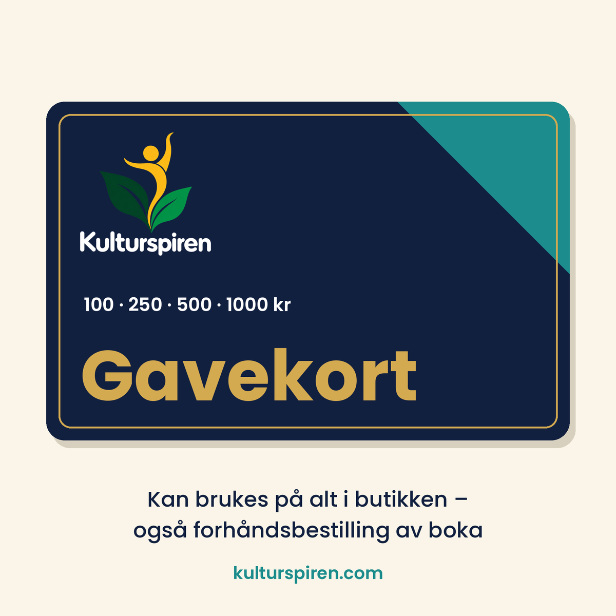 Gavekort fra Kulturspiren – gjelder hele butikken