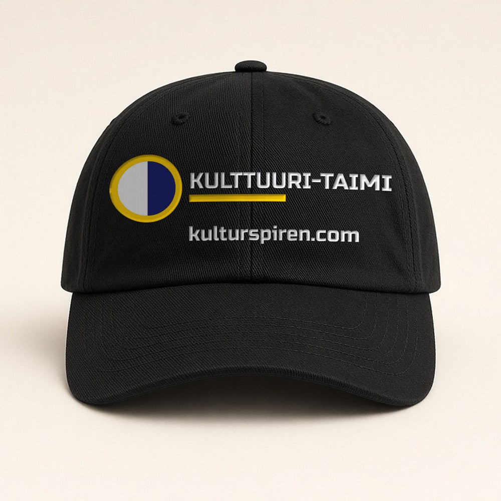 Kasket – Kulturspiren – kasket med KULTUR SPIREN-logo, version: Suomi