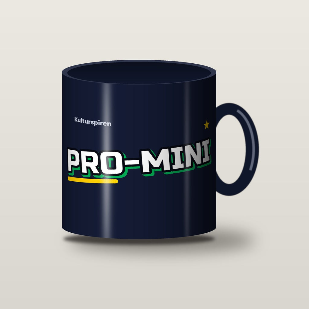 PRO-MINI-kopp, forside med PRO-MINI-logo